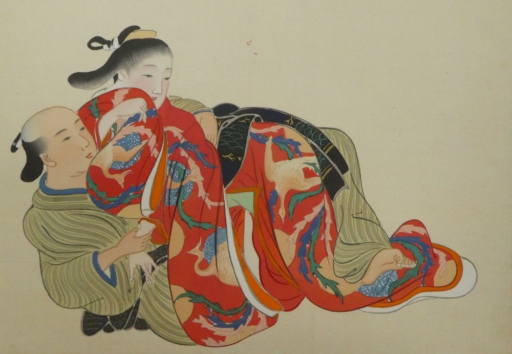 肉筆浮世絵（春画） 12図』 [古美術こもれび] 骨董,掛軸,絵画の買取と