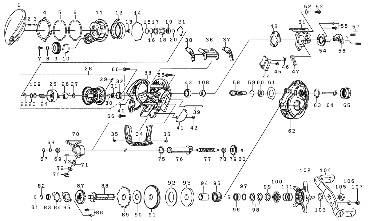 ダイワ純正お取り寄せパーツ：納期1ヶ月】STEEZ AIR TW 500XXH 製品