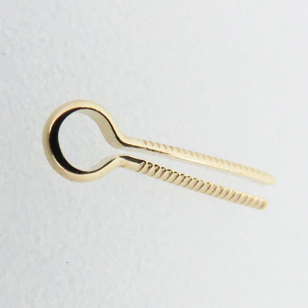 K18 割ピン 首下6mm 芯0.8X0.4: K18(18金)│アクセサリーパーツの