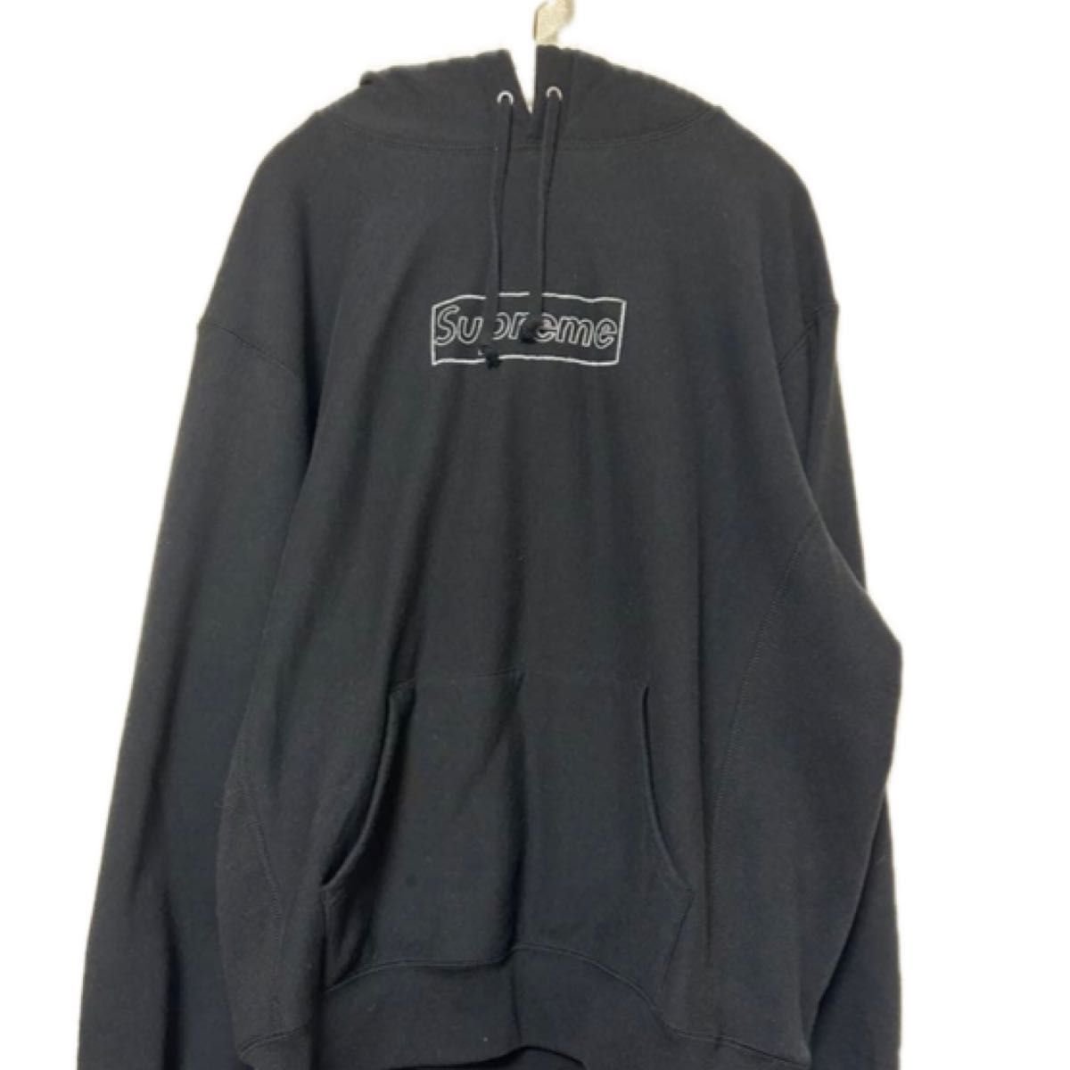 Supreme シュプリーム KAWS Chalk Logo Hooded Sweatshirt ブラック
