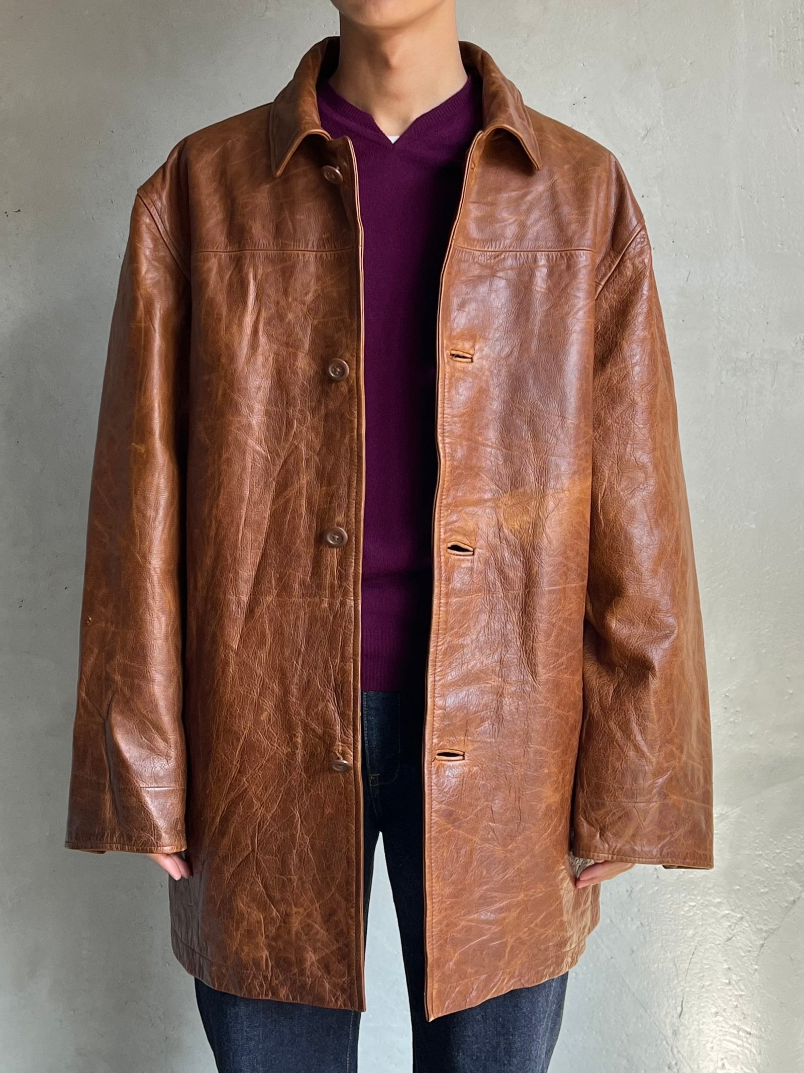 old GAP” キルティングライナーレザージャケット | TUNAGI JAPAN