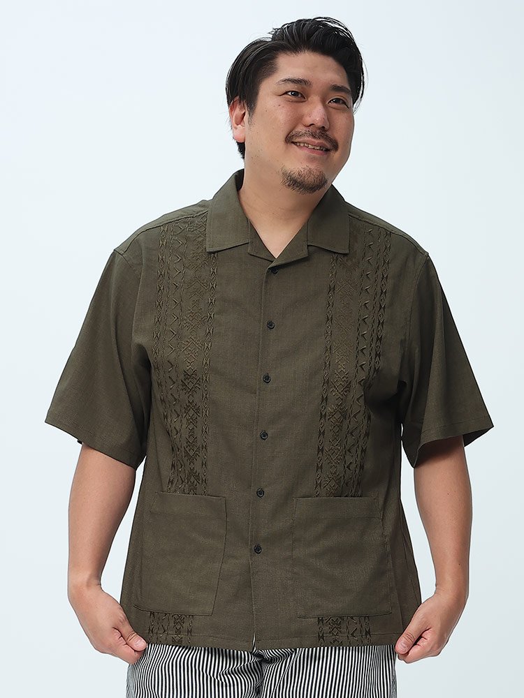 大きいサイズ メンズ B＆T CLUB (ビーアンドティークラブ) 刺繍ライン