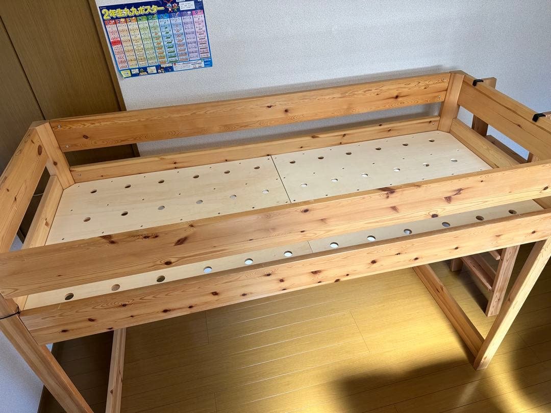 栃木県 無印良品 パイン材 ミドルベット 木製ロフトベッド 階段付 36100031.jpg?t=20230519112139