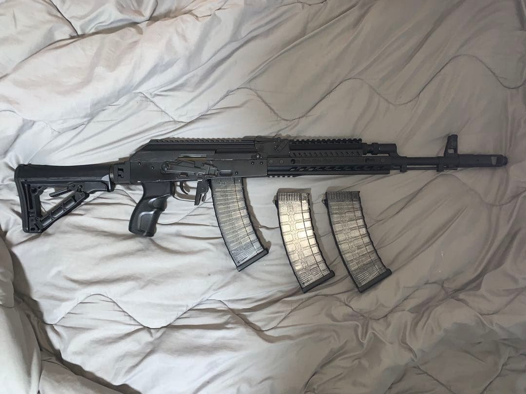 AK74 カスタム keymod マガジン3本付き　１時間だけ試しに破格セール 楽天市場】CM076B SI AK TRAX1 KEYMOD フルメタル電動ガン BK【180日間