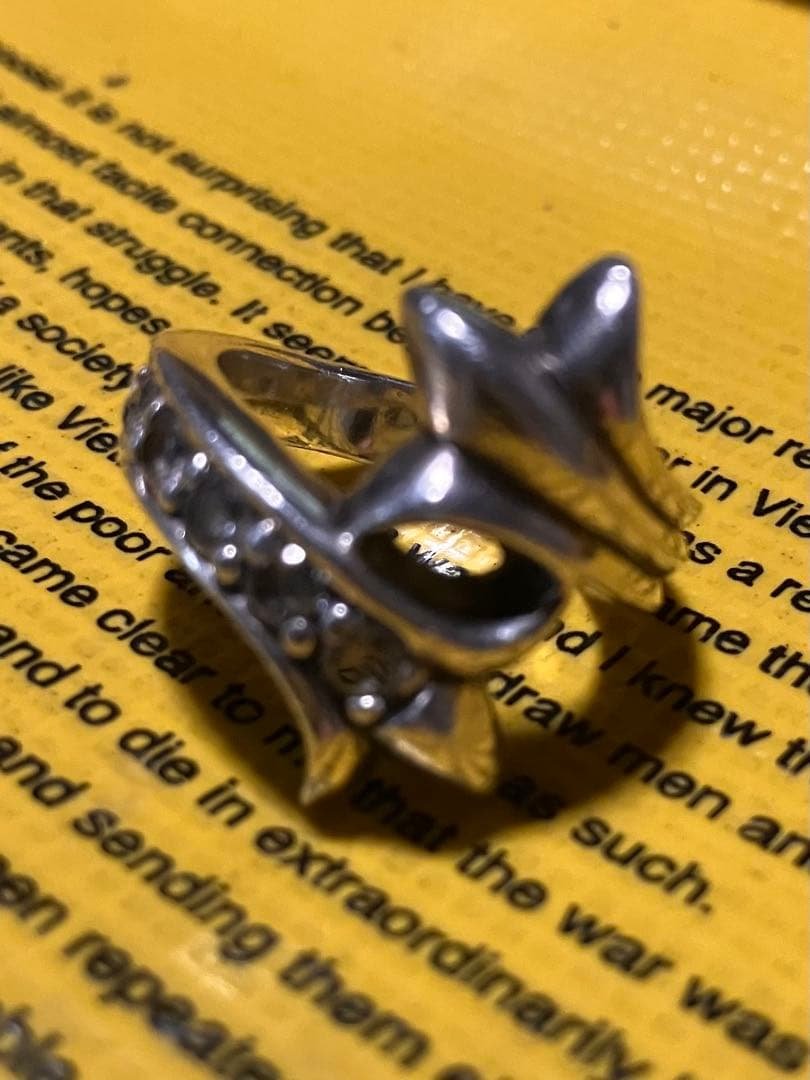 クロムハーツ（Chrome Hearts)クロステイルリング パヴェカスタム クロムハーツカスタム ネイルリング クロスボール ダイヤモンドパヴェ